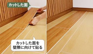 カットした切り口は、必ず壁側になるようにして置く