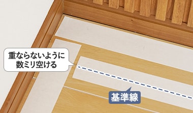 両面テープ同士が重ならないように貼る