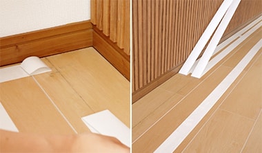 両面テープの剥離紙を剥がす