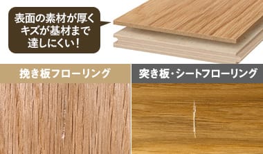 キズが目立ちにくい