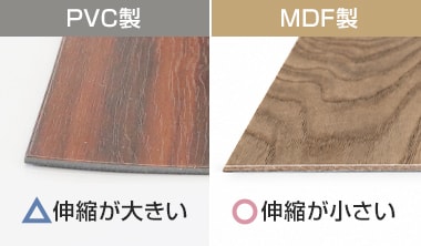 おすすめは「PVC製（樹脂）」よりも「MDF製（木質）」