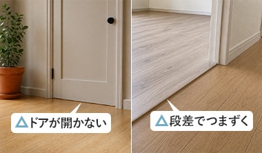 上貼りフローリングの厚み