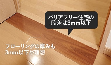 バリアフリー住宅の段差は3mm以下