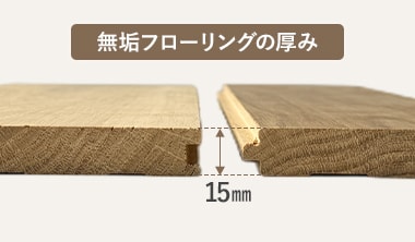 無垢フローリングの厚み
