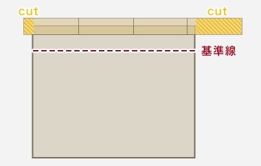 両端のフローリングをカット1