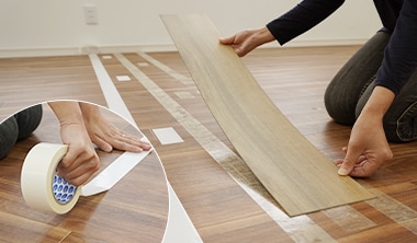 両面テープ貼り