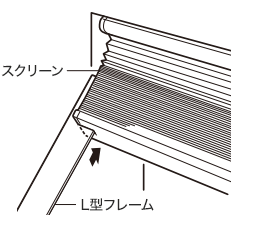 L型フレームを本体に差し込む