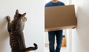 キズに強い表面強化の生のり付き壁紙