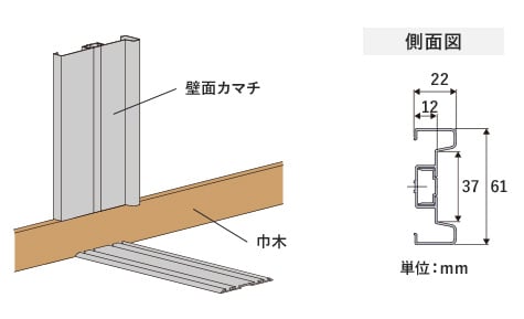 製品全体の平面図