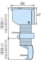 たたみ込み寸法