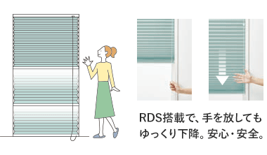 RDS搭載で、手を放してもゆっくり下降。安心・安全