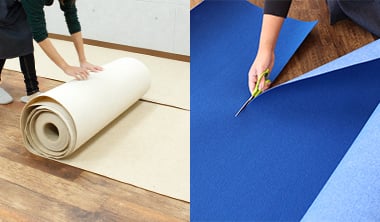 手軽に敷き詰めることができる