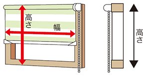 正面付け 窓枠の外側に取付ける場合