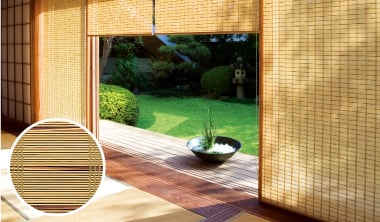 天然竹のすだれロールスクリーンで純和風の趣を活かす