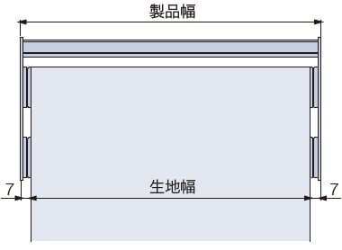 ダブル小型の製品幅と生地寸法