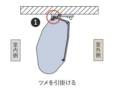 ツメを引っ掛ける
