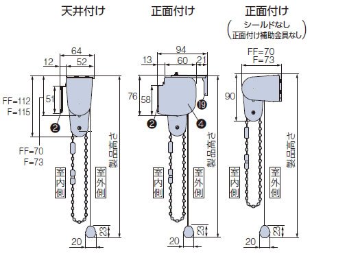 チェーン持出し操作式の仕様