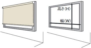 正面付け 窓枠の外側に取付ける場合