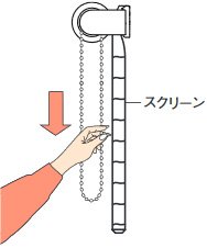 スクリーンの降ろし方