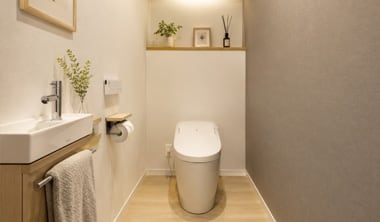 トイレ・洗面所の1面アクセント
