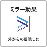 ミラー効果 外からの目隠しに