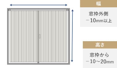 窓枠内に取付け