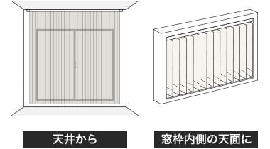 天井や窓枠内側の天面に