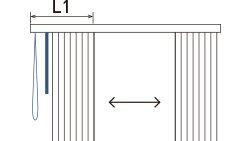 L1：操作側のたたみ代寸法