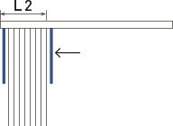 L2：反操作側のたたみ代寸法