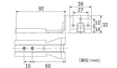 正面付けL字金具