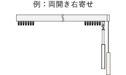 例：両開き右寄せ