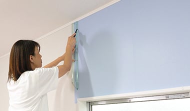 カット定規でカット