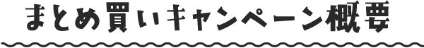 まとめ買いキャンペーン概要