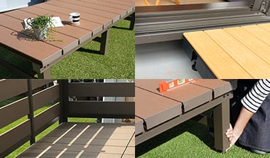 ウッドデッキ 置くだけで完成！