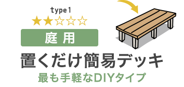 【庭用】置くだけ簡易デッキ｜最も手軽なDIYタイプ