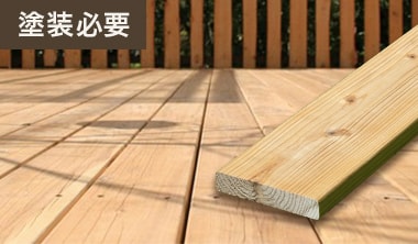 ソフトウッド（針葉樹）は塗装が必要