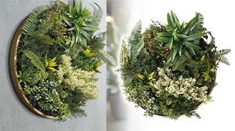 フェイクグリーンパネル　メタルフレーム