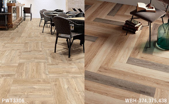 様々な柄に貼るフロアタイル