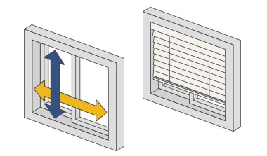 窓枠内に取り付ける場合