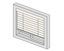 窓枠内に取付ける場合（天井付け）