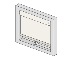 天井付け（窓枠内に取り付ける場合）
