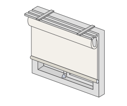 カーテンレールに取り付け