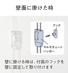 壁面に掛けた時