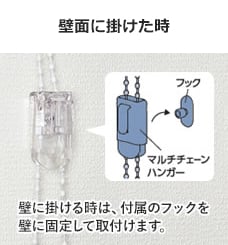 壁面に掛けた時