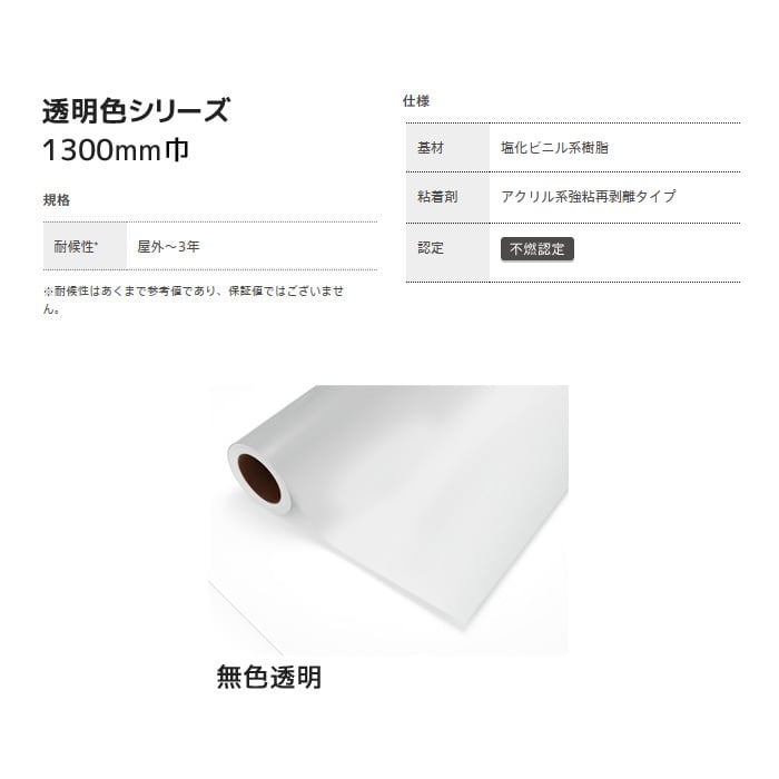 25％OFF 中川ケミカル カッティングシート 002C無色透明 1300mm×20M CS1300002C20 4249811 送料別途見積り  法人 事業所限定 外直送