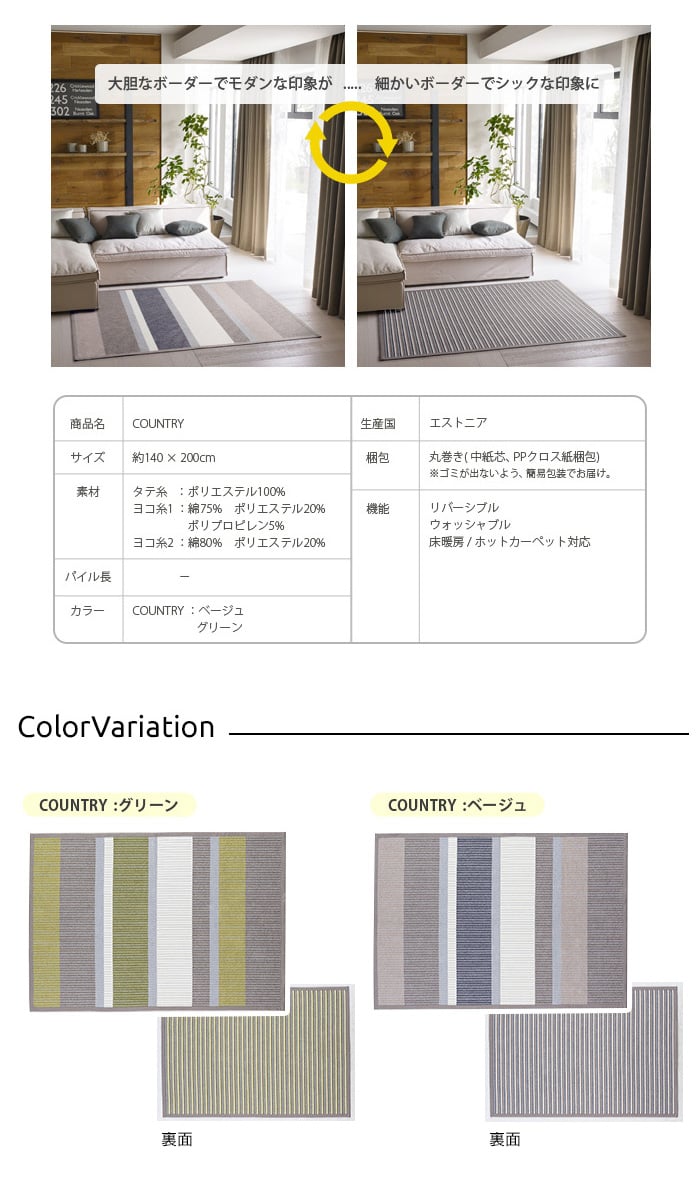 スミノエ NEXT HOME COUNTRY カントリー ラグ 140×200(cm スミノエ NEXT HOME COUNTRY カントリー ラグ 140×200(cm