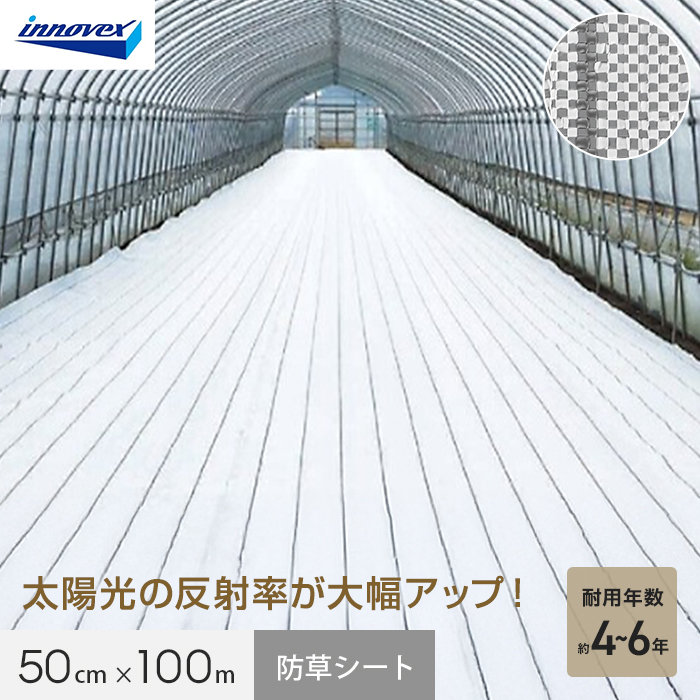 イノベックス 防草シート ダイオグランドシート α ホワイト 1516OW 0.5m×100m