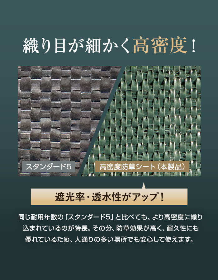 織り目が細かく高密度!