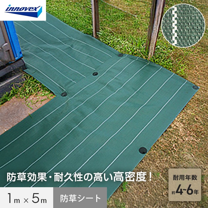 イノベックス 防草シート 高密度防草シート 1m×5m 4~6年