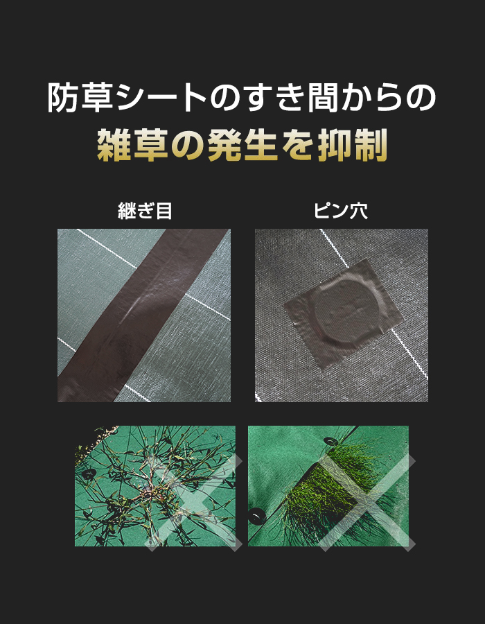 防草シート 補修用テープ 黒 イノベックス 80mm×10m巻